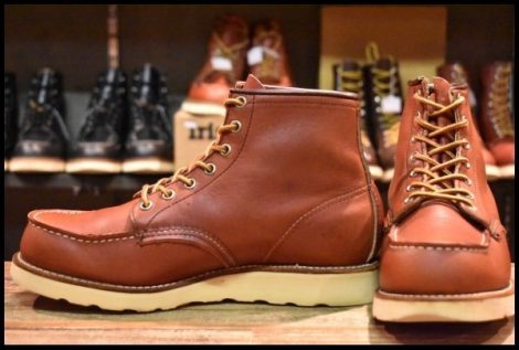 【7.5E 良品 犬タグ 98年】レッドウィング 8875 アイリッシュセッター 赤茶 オロラセット モックトゥ 編み上げ ブーツ redwing HOPESMORE