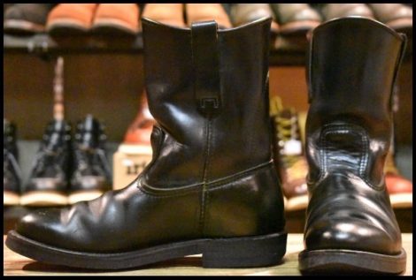 【7.5E 良品 02年】レッドウィング 1180 ペコス 黒 ブラッククローム プルオン ブーツ redwing pecos HOPESMORE