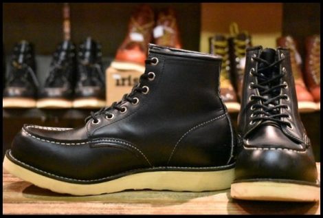 【7.5D 良品 羽タグ 00年】レッドウィング 8130 アイリッシュセッター 黒 ブラッククローム モックトゥ 8179 ブーツ redwing HOPESMORE