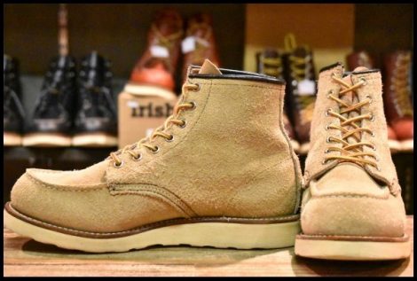 【7E 良品 羽タグ】レッドウィング 8173 スエード アイリッシュセッター タン ラフアウト モックトゥ ブーツ redwing HOPESMORE