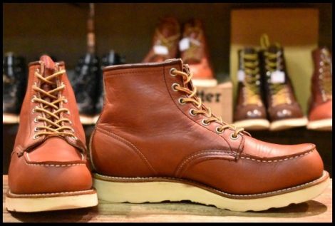 【7.5E 良品 犬タグ 98年】レッドウィング 8875 アイリッシュセッター 赤茶 オロラセット モックトゥ 編み上げ ブーツ redwing HOPESMORE