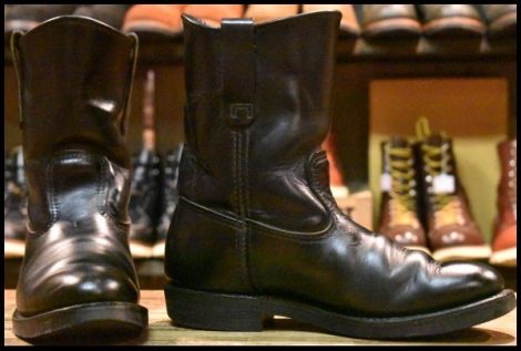 【7.5E 良品 02年】レッドウィング 1180 ペコス 黒 ブラッククローム プルオン ブーツ redwing pecos HOPESMORE