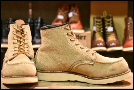 【7E 良品 羽タグ】レッドウィング 8173 スエード アイリッシュセッター タン ラフアウト モックトゥ ブーツ redwing HOPESMORE