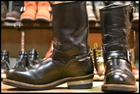 【7.5D 良品 16年】レッドウィング 2268 エンジニア 黒 ブラッククローム スチールトゥ ブーツ redwing HOPESMORE