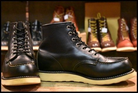 【8.5EE 良品 羽タグ 00年】レッドウィング 8130 アイリッシュセッター 黒 ブラッククローム モックトゥ 8179 ブーツ redwing HOPESMORE