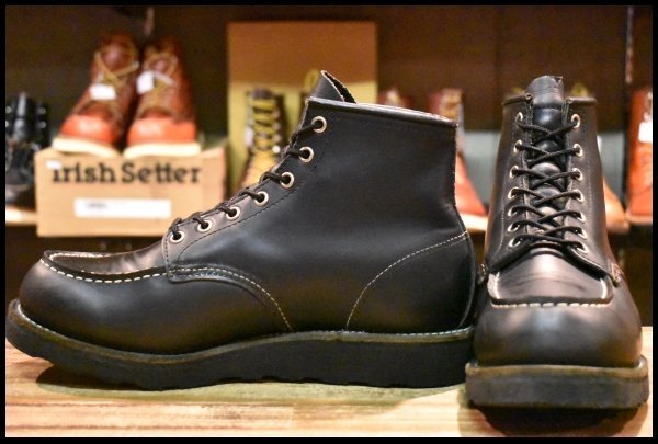 【9.5D 良品 06年】レッドウイング 8137 アイリッシュセッター 黒 ブラッククローム モックトゥ レースアップ ブーツ redwing HOPESMORE