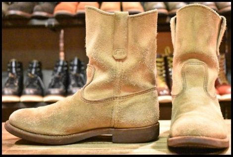 【8E 良品 羽タグ 97年】レッドウィング 1188 スエード ペコス タン ラフアウト ベージュ ブーツ redwing pecos HOPESMORE