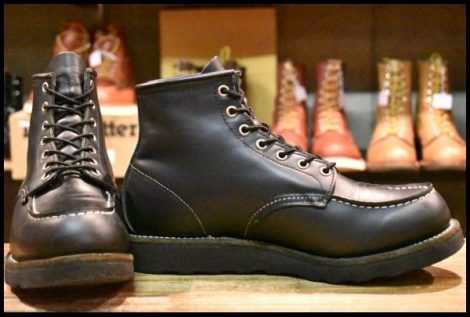 【9.5D 良品 06年】レッドウイング 8137 アイリッシュセッター 黒 ブラッククローム モックトゥ レースアップ ブーツ redwing HOPESMORE