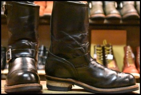 【7.5D 良品 16年】レッドウィング 2268 エンジニア 黒 ブラッククローム スチールトゥ ブーツ redwing HOPESMORE