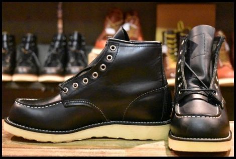 【7E 未使用 10年】レッドウィング 8179 アイリッシュセッター 黒 ブラッククローム モックトゥ 8130 ブーツ redwing HOPESMORE