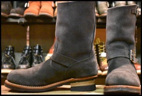 【9D 良品 BEAMS別注 11年】レッドウィング 8254 ネイビー スエード エンジニア スチールトゥ ビームス ブーツ redwing HOPESMORE