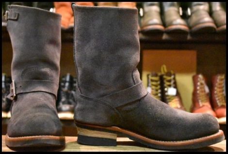 【9D 良品 BEAMS別注 11年】レッドウィング 8254 ネイビー スエード エンジニア スチールトゥ ビームス ブーツ redwing HOPESMORE