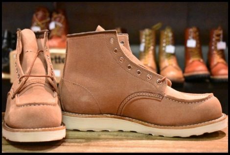 【9.5D 箱付 未使用 23年】レッドウィング 8208 アイリッシュセッター ダスティローズ ラフアウト ピンク ブーツ redwing HOPESMORE