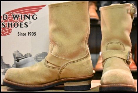 【8.5D 箱付 良品 08年】レッドウィング 8268 スエード エンジニア ホーソーンアビレーンラフアウト ブーツ redwing HOPESMORE