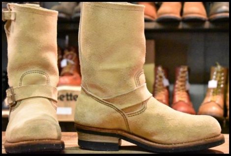 【7D 良品 08年】レッドウィング 8268 スエード エンジニア ホーソーンアビレーンラフアウト スチールトゥ ブーツ redwing HOPESMORE