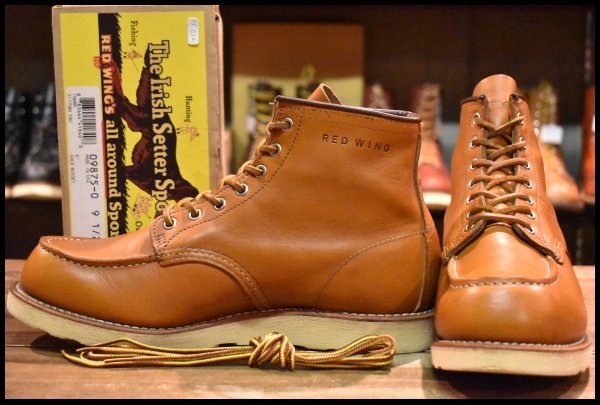 【9.5E 箱付 良品 11年】レッドウィング 9875 アイリッシュセッター ゴールドラセット モックトゥ レースアップ ブーツ redwing HOPESMORE