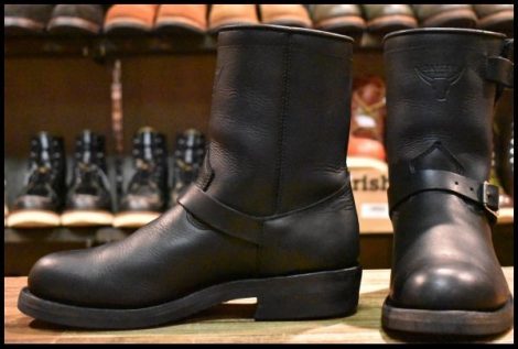 【7.5E 良品】DAYTON デイトン エンジニアブーツ ブラック 黒 ビブラム700シングル スチール無し ブーツ HOPESMORE