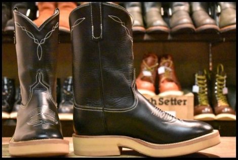 【8.5D 箱付き 未使用 福禄寿別注】ANDERSON BEAN アンダーソンビーン ローパーブーツ 9532J ブラック ホースバットタン HOPESMORE