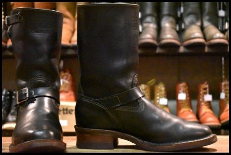 【9.5D 良品 09年】WESCO ウエスコ ナローボス 7710 ブラック 黒 エンジニア ビブラム700シングル ブーツ HOPESMORE