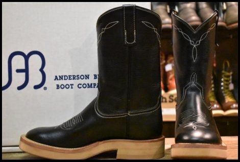 【8.5D 箱付き 未使用 福禄寿別注】ANDERSON BEAN アンダーソンビーン ローパーブーツ 9532J ブラック ホースバットタン HOPESMORE