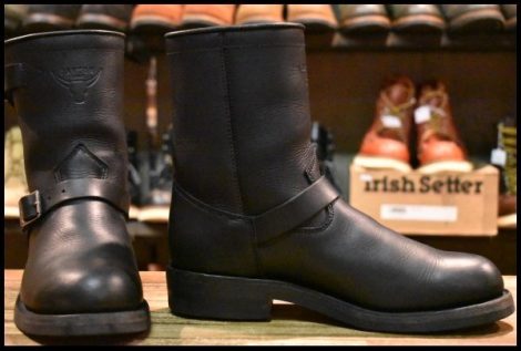 【7.5E 良品】DAYTON デイトン エンジニアブーツ ブラック 黒 ビブラム700シングル スチール無し ブーツ HOPESMORE