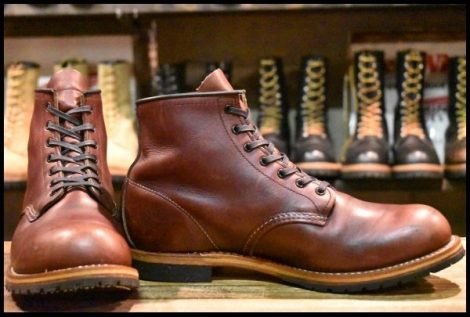 【10D 良品 07年】レッドウィング 9011 ベックマン ブラックチェリー フェザーストーン プレーントゥ ブーツ 9414 redwing HOPESMORE
