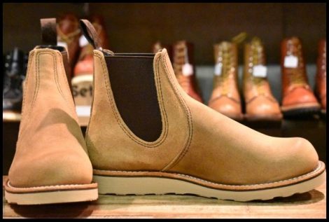 【8.5D 箱付 未使用 23年】レッドウィング 3192 クラシック チェルシー サイドゴア ミュールスキナー ラフアウト ブーツ redwing HOPESMORE