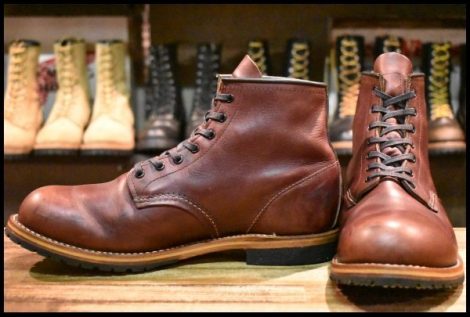 【10D 良品 07年】レッドウィング 9011 ベックマン ブラックチェリー フェザーストーン プレーントゥ ブーツ 9414 redwing HOPESMORE