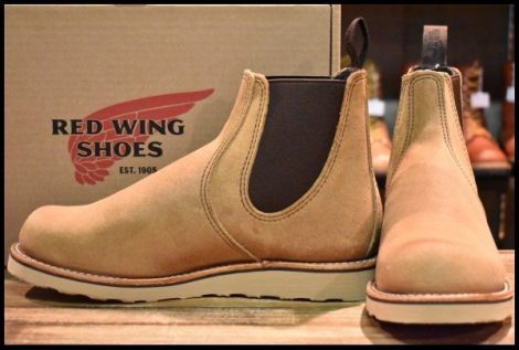 【8.5D 箱付 未使用 23年】レッドウィング 3192 クラシック チェルシー サイドゴア ミュールスキナー ラフアウト ブーツ redwing HOPESMORE