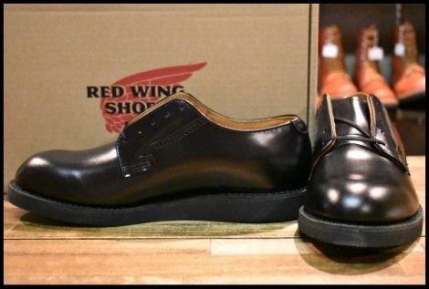 【7.5D 箱付 未使用 24年】レッドウィング 101 ポストマン シューズ 黒 ブラック シャパラル 短靴 レースアップ ブーツ redwing HOPESMORE
