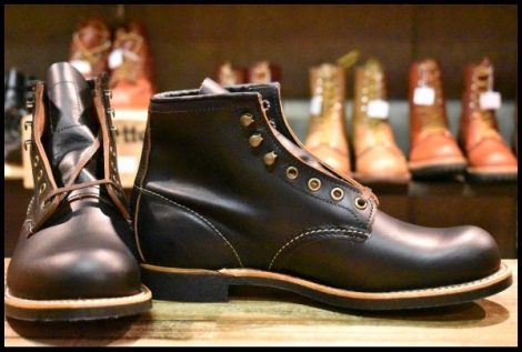【8D 箱付 未使用 25年】レッドウィング 3345 ブラックスミス 黒 プレーリー プレーントゥ レースアップ ブーツ redwing HOPESMORE
