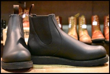 【8.5D 箱付 未使用 23年】レッドウィング 3194 クラシックチェルシー サイドゴア ブラック ハーネス 黒 ブーツ redwing HOPESMORE
