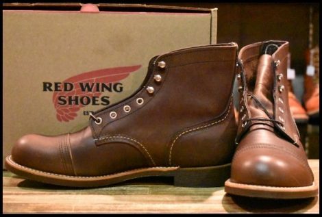 【9.5D 箱付 未使用 23年】レッドウィング 8111 アイアンレンジャー アンバー ハーネス キャップトゥ ブラウン ブーツ redwing HOPESMORE