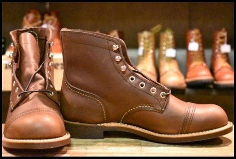 【7.5D 箱付 未使用 23年】レッドウィング 8111 アイアンレンジャー アンバー ハーネス キャップトゥ ブラウン ブーツ redwing HOPESMORE