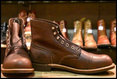 【9.5D 箱付 未使用 23年】レッドウィング 8111 アイアンレンジャー アンバー ハーネス キャップトゥ ブラウン ブーツ redwing HOPESMORE