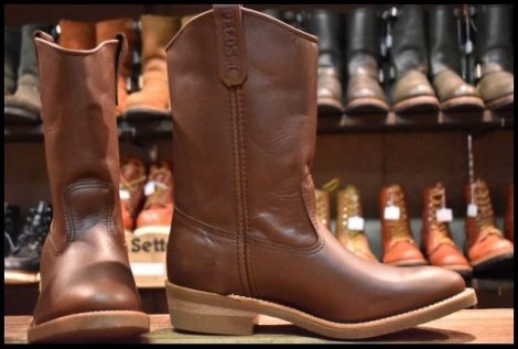 【9E 箱付 未使用 24年】レッドウィング 1155 ペコス 茶 ブラウン ベルバリタン ロング プルオン ブーツ redwing pecos HOPESMORE