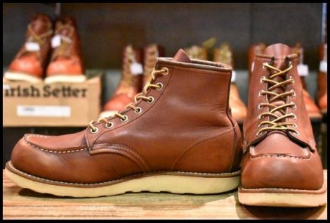 【9D 良品 12年】レッドウィング 9106 アイリッシュセッター 赤茶 レッドブラウン モックトゥ 編み上げ 8875 ブーツ redwing HOPESMORE