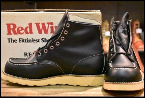 【8.5E DEAD 羽タグ 96年】レッドウィング 8179 アイリッシュセッター 黒 ブラッククローム モックトゥ ブーツ redwing HOPESMORE