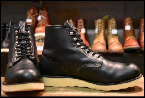 【8.5D 良品 羽タグ 00年】レッドウィング 8165 アイリッシュセッター 黒 ブラッククローム プレーントゥ ブーツ redwing HOPESMORE