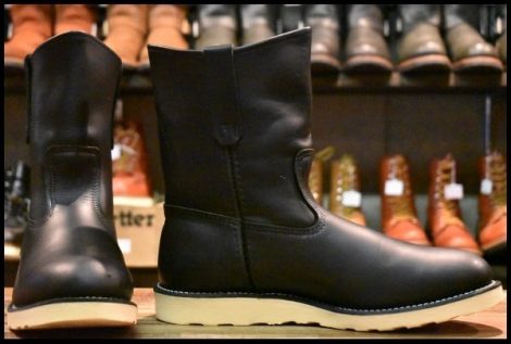 【10E 美品 11年】レッドウィング 8169 ペコス 黒 ブラッククローム プルオン ブーツ redwing pecos HOPESMORE