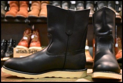 【10E 美品 11年】レッドウィング 8169 ペコス 黒 ブラッククローム プルオン ブーツ redwing pecos HOPESMORE