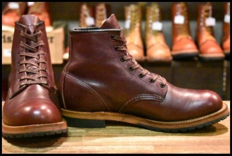 【8.5D 美品 18年】レッドウィング 9411 ベックマン ブラックチェリー フェザーストーン プレーントゥ ブーツ redwing HOPESMORE