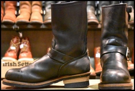 【7.5D 良品 06年】レッドウィング 2268 エンジニア 黒 ブラッククローム スチールトゥ ブーツ redwing HOPESMORE