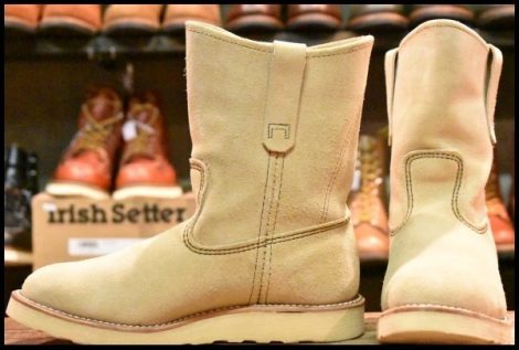 【7E 美品 10年】レッドウィング 8168 スエード ペコス ホーソーン アビレーン ラフアウト ベージュ ブーツ redwing pecos HOPESMORE