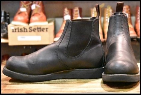 【9.5D 良品 21年】レッドウィング 3194 クラシックチェルシー サイドゴア ブラック ハーネス 黒 ブーツ redwing HOPESMORE