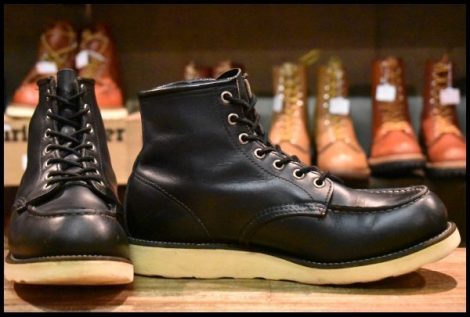 【8.5D 良品 羽タグ】レッドウィング 8130 アイリッシュセッター 黒 ブラッククローム モックトゥ 8179 ブーツ redwing HOPESMORE