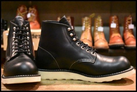 【8D 箱付 美品 犬タグ復刻 21年】レッドウィング 8165 アイリッシュセッター ブラッククローム プレーントゥ ブーツ redwing HOPESMORE