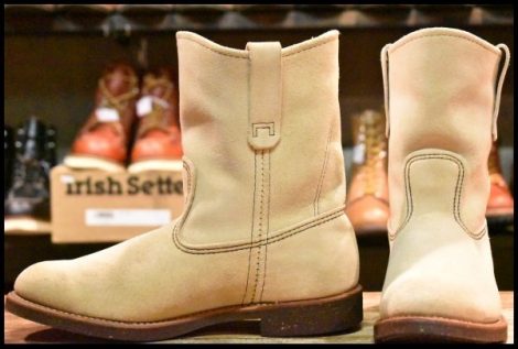 【8E 良品 12年】レッドウィング 8184 スエード ペコス ホーソーンアビレーン ラフアウト ベージュ 1188 ブーツ redwing pecos HOPESMORE