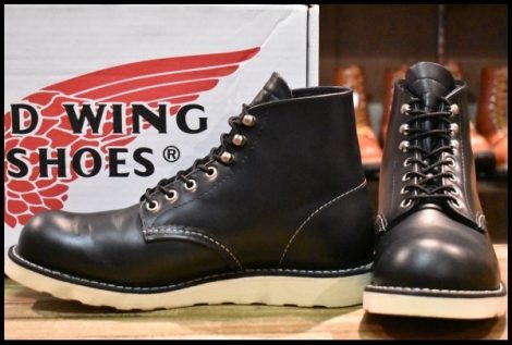【8D 箱付 美品 犬タグ復刻 21年】レッドウィング 8165 アイリッシュセッター ブラッククローム プレーントゥ ブーツ redwing HOPESMORE