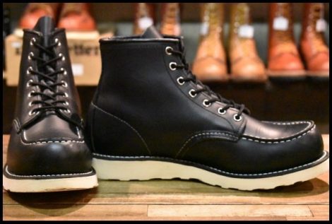 【9E 美品 16年】レッドウィング 8179 アイリッシュセッター 黒 ブラッククローム モックトゥ 編み上げ ブーツ redwing HOPESMORE